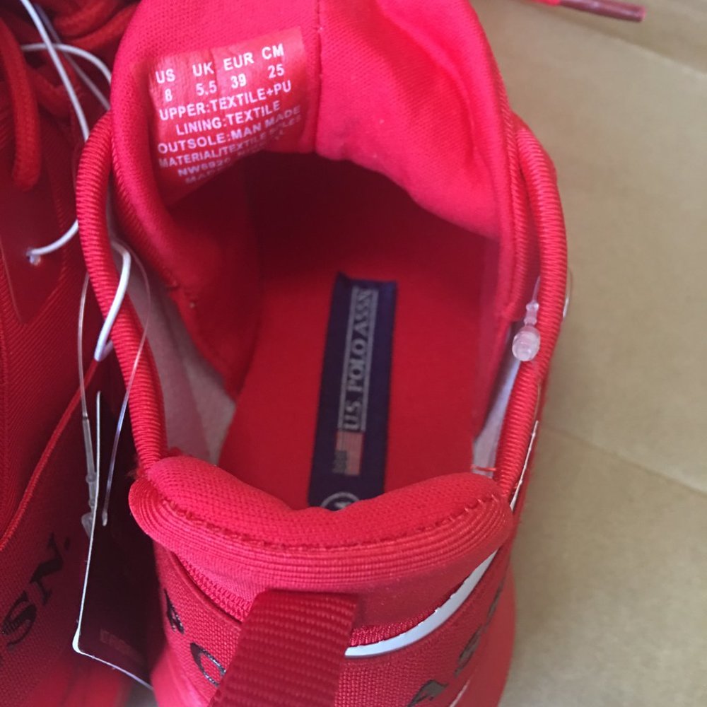 U.S. POLO ASSN. Women's Red & Black Pacer Low-top - Picture 9 of 9